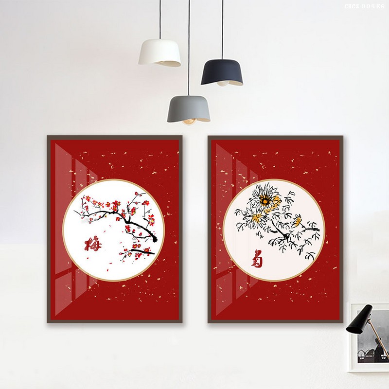 Hoa cúc mùa thu - tranh gương CHC2-005-KG